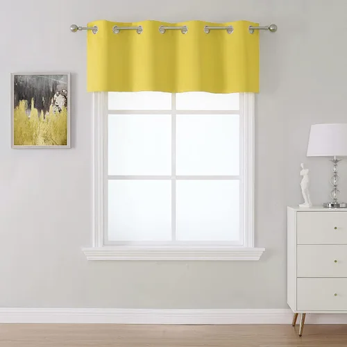 Miniatura 15 de SeeGlee Coffer - Cortina opaca con ojales en la parte superior, color marrón, cortinas con aislamiento térmico para cocina