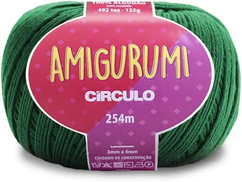 Miniatura 44 de Circulo Amigurumi Yarn, 100% Algodón Virgen Brasileño Mercerizado para Crochet y Tejido, Soft Art - Hilo de Peso Deportivo, 4.4 oz, 278 yardas