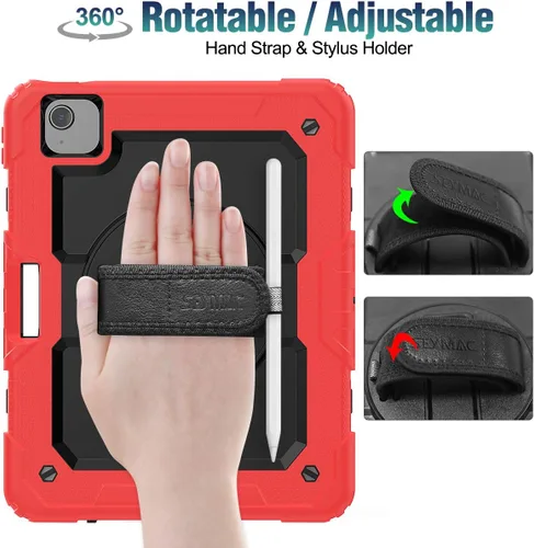 Miniatura 3 de SEYMAC stock Funda para iPad Air 5ª/4ª Generación/Pro 11 (4ª/3ª/2ª) con Protector de Pantalla Soporte para Bolígrafo, Correa de Mano Giratoria