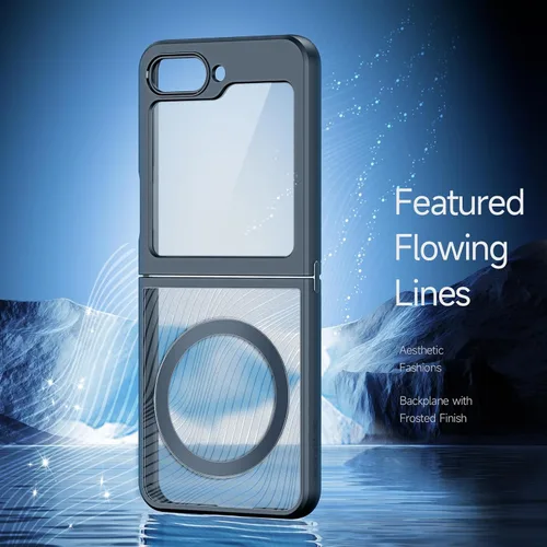 Miniatura 8 de Funda para Galaxy Z Flip 5 (2023), [protector de pantalla integrado] compatible con protección MagSafe a prueba de golpes, funda magnética mate