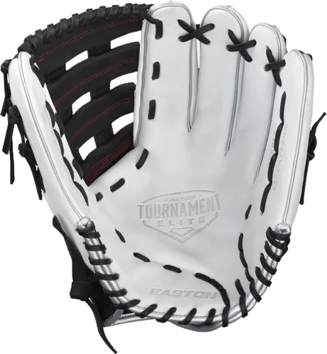 Miniatura 2 de Easton Guante de sóftbol de lanzamiento lento de la serie Elite de Torneo Doble barra H-Web Blanco/Negro/Rojo