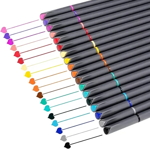 Bolígrafos de punta fina para planificador de diario, bolígrafos de colores, rotuladores de punta fina, bolígrafos de punta fina porosos, bolígrafos