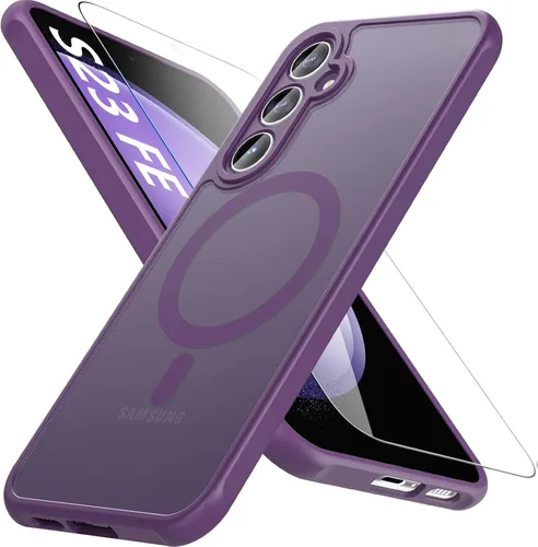 Miniatura 33 de OWKEY Funda magnética para Samsung Galaxy S23 de 6.1 pulgadas, para Magsafe con protector de pantalla, protección de grado militar, a prueba