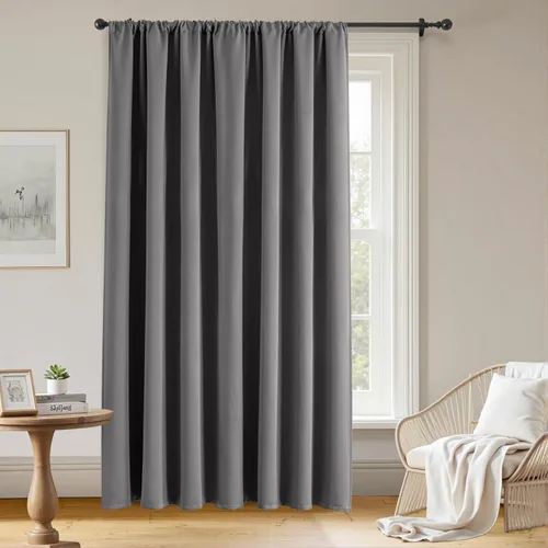 Miniatura 23 de Cortinas opacas para sala de estar, cortinas 100% opacas de 90 pulgadas de largo, juego de 2 paneles de 2 paneles, con aislamiento térmico, pestaña