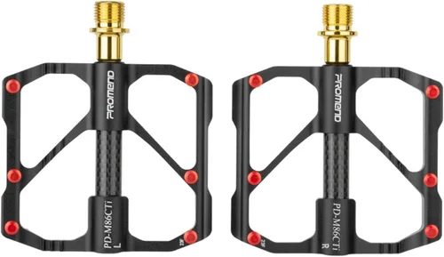 Miniatura 12 de Pedales de bicicleta de montaña Pedales de bicicleta de aleación de aluminio Pedales de bicicleta de 3 rodamientos de fibra de carbono Tubo de eje