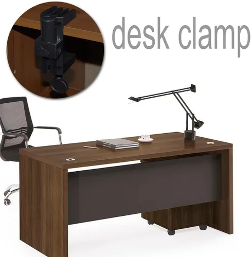 Miniatura 5 de 2 piezas de abrazadera de escritorio soporte de montaje de luz de trabajo de plástico resistente abrazadera de montaje de mesa para lámpara