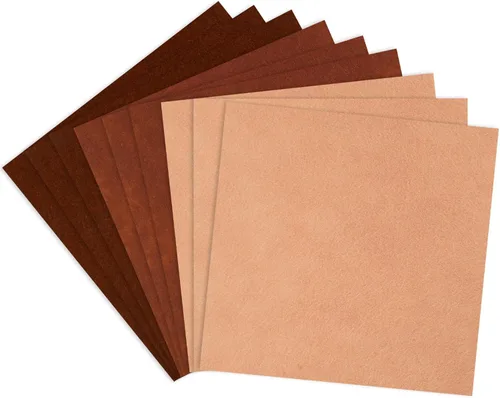Whaline 30 hojas de tela de fieltro marrón suave, gruesa, surtido, 3 colores, paquete de fieltro para manualidades, costura, proyectos de arte de