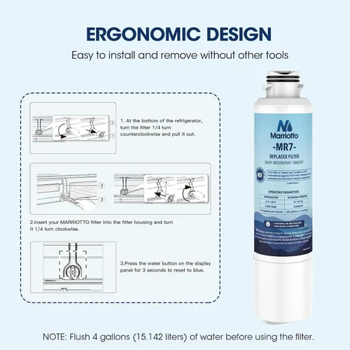 Miniatura 6 de MARRIOTTO Compatible con filtro de agua para refrigerador Samsung DA29-00020B, DA29-00020B, DA29-00020A, HAF-CIN/EXP, 46-9101 filtro de agua