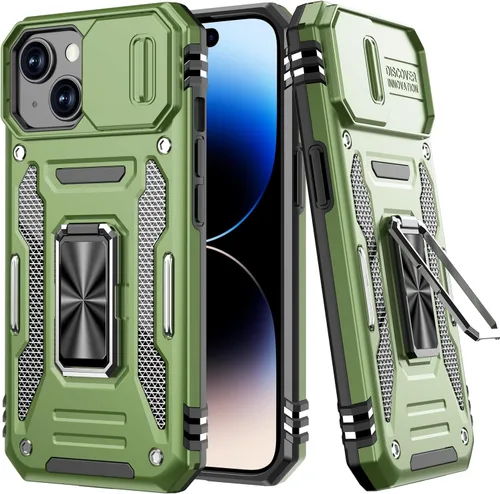 Miniatura 14 de Funda para iPhone 13 Pro con protector de pantalla, cristal transparente, antiamarillo, acrílico resistente, funda protectora de grado militar