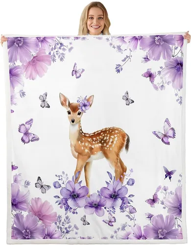 Miniatura 12 de Erosebridal Manta infantil de cebra de 40 x 50 pulgadas para dormitorio, sala de estar, sofá, sofá, manta de forro polar de animales de zoológico