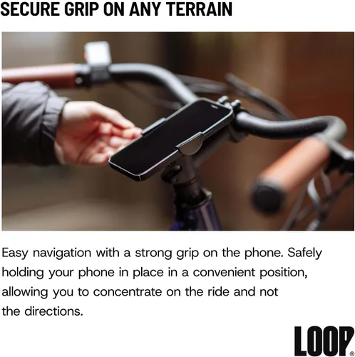 Miniatura 4 de Loop Micro Mount - Soporte de teléfono de bicicleta súper compacto para iPhone y Samsung - Soporte de tapa de vástago de metal, fácil instalación