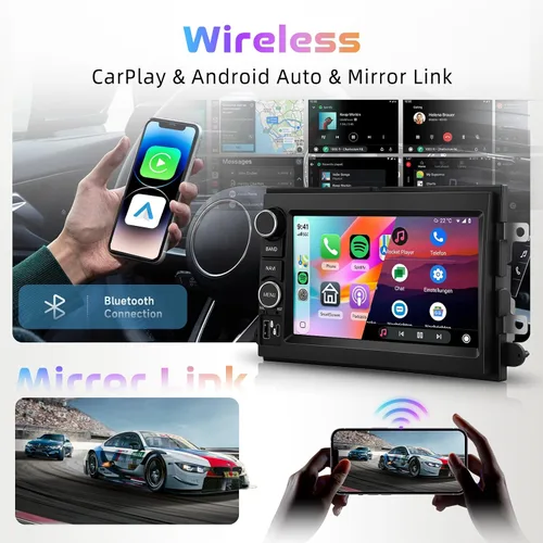 Miniatura 2 de Hodozzy Estéreo de coche 4G+128G para Ford F-150 2004-2008 Android 7 pulgadas Incell pantalla táctil estéreo navegación GPS con Carplay inalámbrico