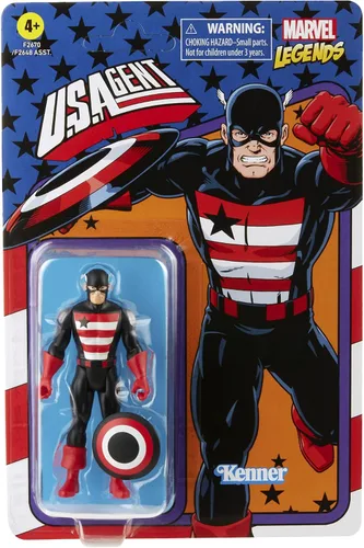 Miniatura 3 de Hasbro Marvel Legends Series 3.75 pulgadas Retro 375 Collection U.S. Agent figura de acción de juguete