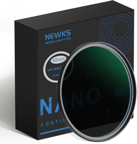 NEWKS Filtro ND variable de 2.165 in, filtro ND8 de 2.165 in (filtro de densidad neutra fija de 3 paradas) Filtro de lente ND, compatible con