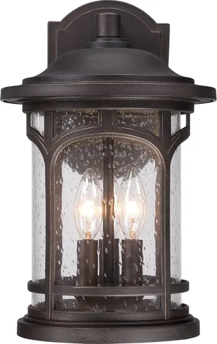 Miniatura 6 de Quoizel MBH8409PN - Aplique de pared para exteriores, 3 luces, 180 vatios, bronce paladiano (15 pulgadas de alto x 9 pulgadas de ancho)