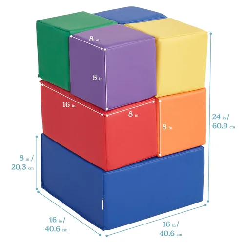 Miniatura 2 de Bloques de espuma SoftZone ECR4Kids, 7 piezas., Primarios, 1
