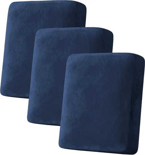 H.VERSAILTEX - Funda de cojín elástica de terciopelo para sofá, funda de cojín de felpa para silla, sofá de dos asientos, funda de cojín para Azul