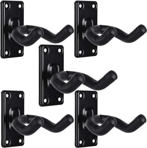 Miniatura 8 de Soporte de pared para guitarra, gancho de soporte de metal negro para guitarras
