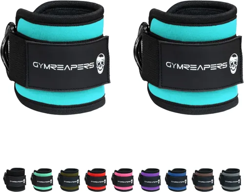 Miniatura 10 de Gymreapers - Correas de tobillo para Kickbacks en máquinas de cable, entrenamientos de glúteos, ejercicios de la parte inferior del cuerpo - Correas