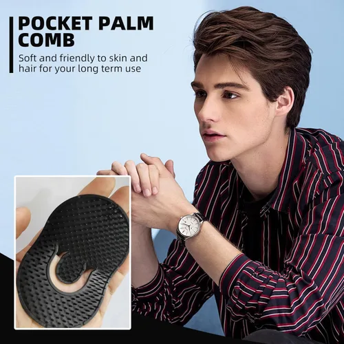 Miniatura 2 de Soft 'N Style Paquete de 12 peines de palma de bolsillo, peine de champú, peine masajeador de cabello, peine masajeador de cuero cabelludo, cepillo