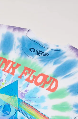 Miniatura 2 de Liquid Blue Men's Pink Floyd Dark Side Oil Paint Tie Dye Short Sleeve T-Shirt