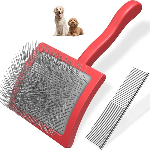 Miniatura 7 de 2 cepillos deslizantes para perros y peines de mascotas, cepillo profesional de aseo para perros (Goldendoodles, caniches, labradoodles)