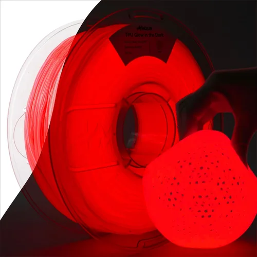 Miniatura 12 de AMOLEN Filamento de impresora 3D de TPU 95A, 0.069 pulgadas que brilla en el verde oscuro, filamento de impresión 3D flexible de TPU suave, alta