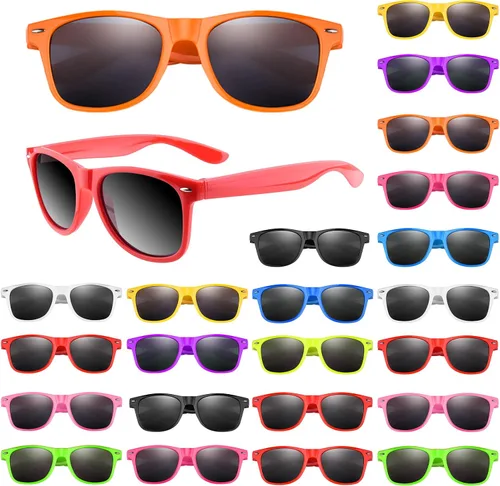 Miniatura 54 de FEPITO Paquete de 24 lentes de sol de fiesta a granel para regalos de fiesta de cumpleaños, rellenos de bolsas de golosinas para playa, piscina