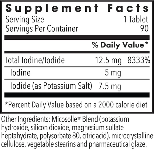 Miniatura 3 de (Alta potencia de suplemento de yodo/yoduro de potasio) Quest Nutrition de 0.0004 oz, 90 tabletas, 1, 1