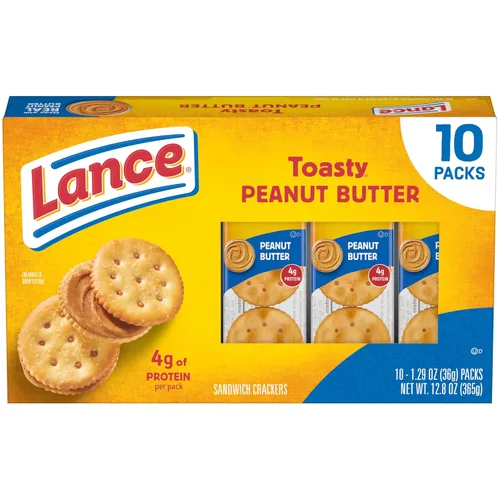 Miniatura 16 de Lance Galletas tipo sándwich, hechas con galletas integrales, mantequilla de maní, 10 paquetes individuales