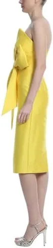 Miniatura 6 de Badgley Mischka Vestido de cóctel con lazo frontal sin tirantes