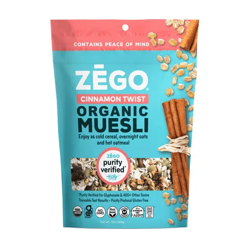 Miniatura 6 de ZEGO Foods Organic Superfood Avena y Muesli, certificado sin gluten (manzana y arándano) 13 onzas