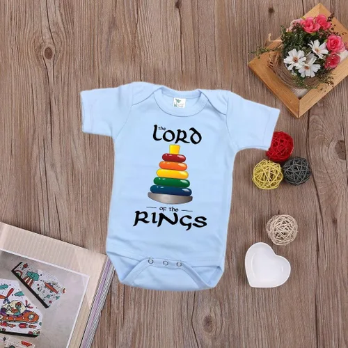 Miniatura 4 de El señor de los anillos - Lindo mameluco y babero con estampado personalizado para bebé