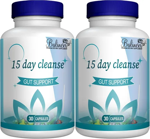 Limpieza de 15 días, apoyo intestinal y de colon, desintoxicación avanzada de limpieza intestinal de 15 días para mujeres y hombres con senna,