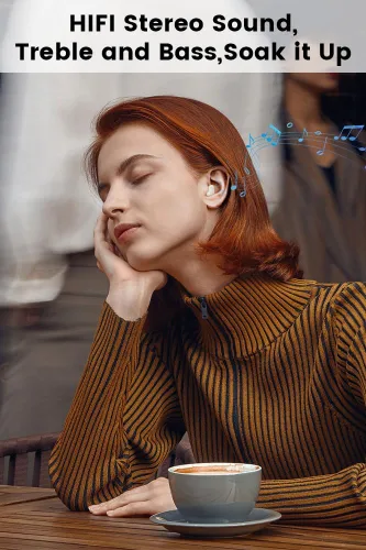 Miniatura 4 de Auriculares para dormir de lado, auriculares inalámbricos Bluetooth, mini tapones invisibles para los oídos, diseño pequeño, cómodos auriculares