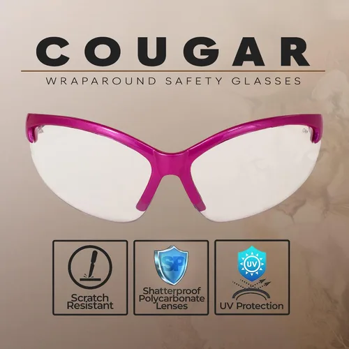 Miniatura 2 de Global Vision Gafas de seguridad Marco rosa/Lentes transparentes