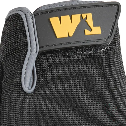 Miniatura 5 de Wells Lamont Guantes de trabajo de palma de cuero sintético sin dedos para hombre, talla M (847M), color negro