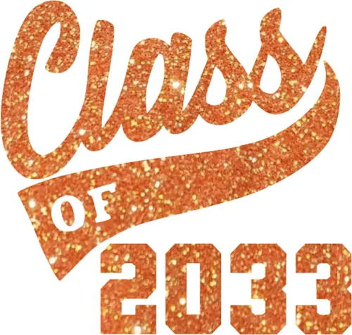 Miniatura 18 de Graduation Iron On Transfer, Class of 2033 Tshirt Decal, High School College Senior Shirt Sticker, HTV Graduate Patch, Pick Size Color, Iron-On Gold
