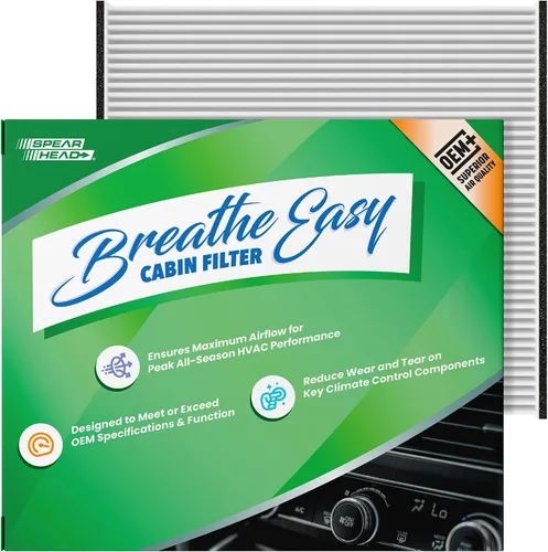 Miniatura 45 de Spearhead OEM+ Filtro de aire de cabina Particulate Breathe Easy Compatible con 2015-17 Chrysler 200, 2014-18 Cherokee como OEM Proporciona