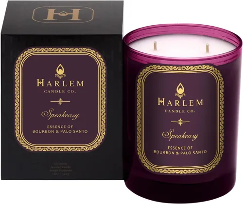 Miniatura 2 de HARLEM CANDLE CO. Speakeasy - Vela de soja perfumada de lujo, 11 onzas - 80 horas de combustión Palo Santo, cardamomo, incienso, bourbon, tabaco