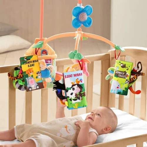 Miniatura 5 de beiens Juguetes para bebés, libros suaves y arrugados de tela para tacto y tacto, juguetes para bebés de 0-3-6-12-18 meses, juego de regalos de baby