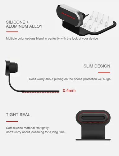 Miniatura 3 de Enchufe antipolvo USB C, para teléfonos con puerto de carga USB tipo C, kit de tapa antipolvo USB C con malla de altavoz y accesorios de montaje