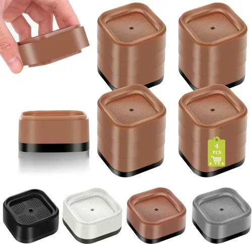 Miniatura 22 de Paquete de 12 elevadores de muebles de 1, 2 o 3 pulgadas, elevadores de cama ajustables resistentes para mesa, escritorio, sofá, silla, gabinete