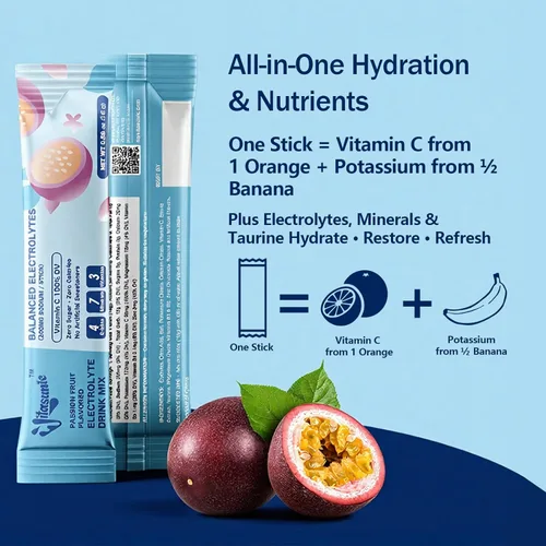 Miniatura 7 de Paquetes de hidratación: polvo de electrolitos sin azúcar con vitamina C, 4 electrolitos, 5 minerales y nutrientes, vegano, paquete variado