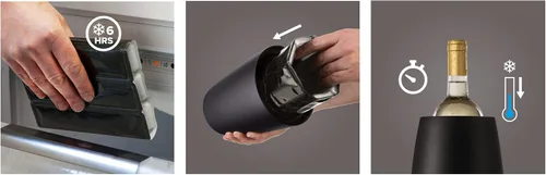 Miniatura 7 de Vacu Vin Rapid Ice – Enfriador de vino elegante – Negro, negro, Negro