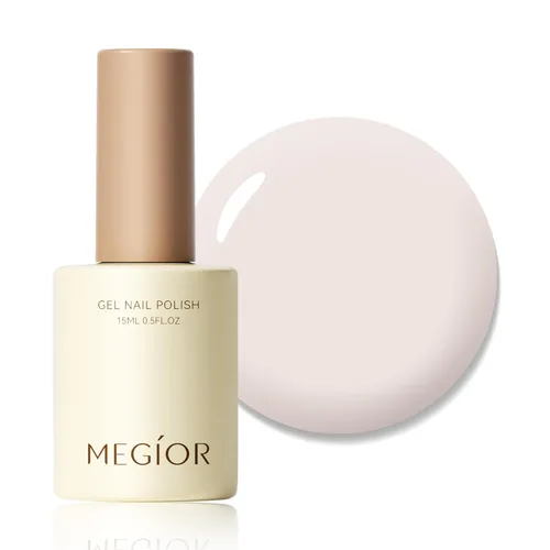 Miniatura 70 de MEGIOR Esmalte de uñas de gel blanco de 0.5 fl oz, color blanco antiguo, secado con luz UV, esmalte de gel francés, arte de uñas, salón de manicura