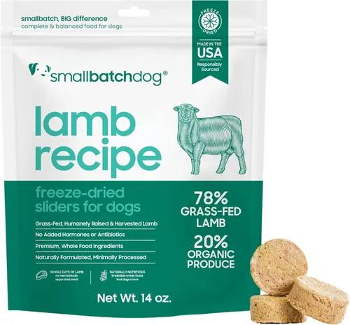 Miniatura 13 de smallbatch Pets - Alimento crudo liofilizado para perros, receta de pavo, 25 onzas, alimento orgánico para perros con alto contenido de proteínas