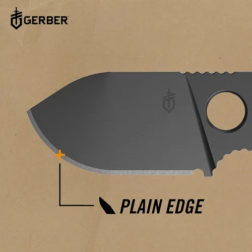 Miniatura 6 de Gerber Gear GDC - Clip para dinero con cuchillo de bolsillo pequeño, cuchillo de hoja fija de acero inoxidable y funda, regalos para hombres,