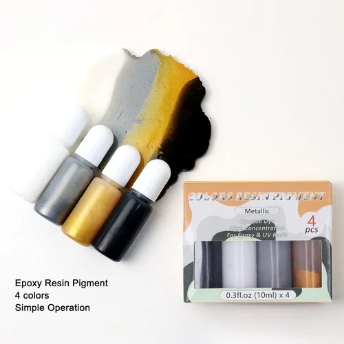 Miniatura 4 de High Concentration Resin Pigment 4 Colors Easy Operation Resin Dye for Casting Figurines, Ideal Family & Friends