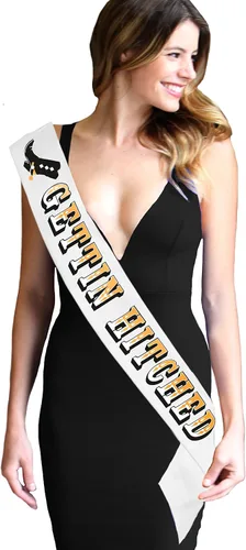 Miniatura 12 de Disco Cowgirl - Traje de despedida de soltera - Cowgirl Getting Hitched Bride Sash - Country Western Bridal Shower